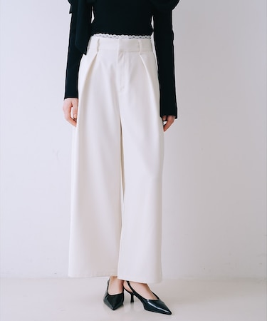 ウエストレースワイドパンツ