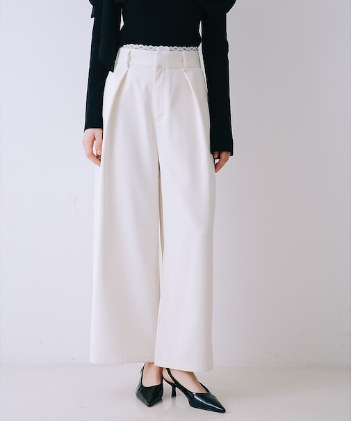 ウエストレースワイドパンツ