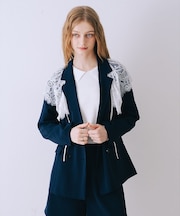 レース付きテーラドカラージャケット