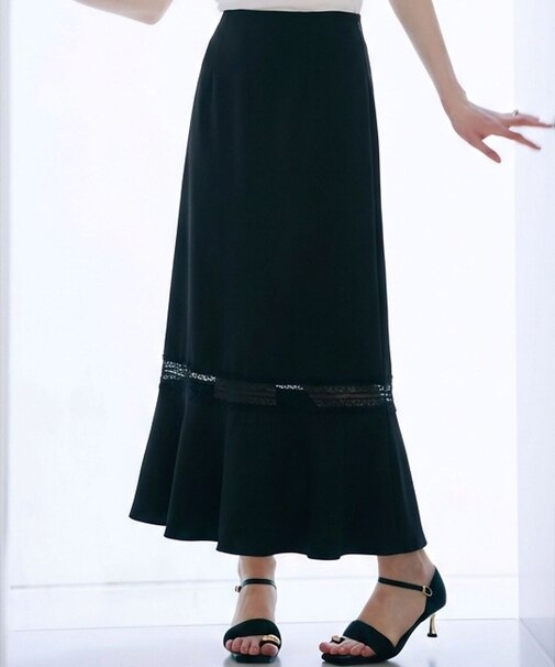 レース切替マーメイドスカート
