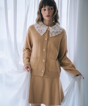 【kariさんコラボ】レース衿カーデ×ミニスカートSET