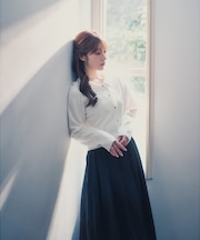 【加藤美南さんコラボ】衿レースニットカーディガン