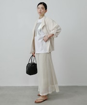メッシュレイヤードスカート