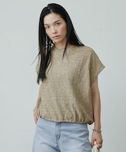 フレンチスリーブワッシャートップス