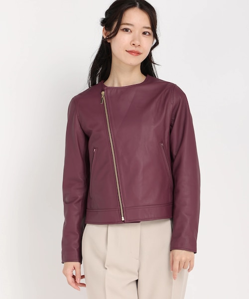 ラムレザーライダースジャケット｜アクアスキュータムのアウトレット