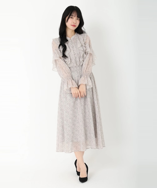 小花プリントワンピース