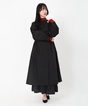 ウエストドローストリングコート