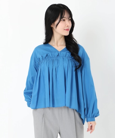 フリルギャザーブラウス