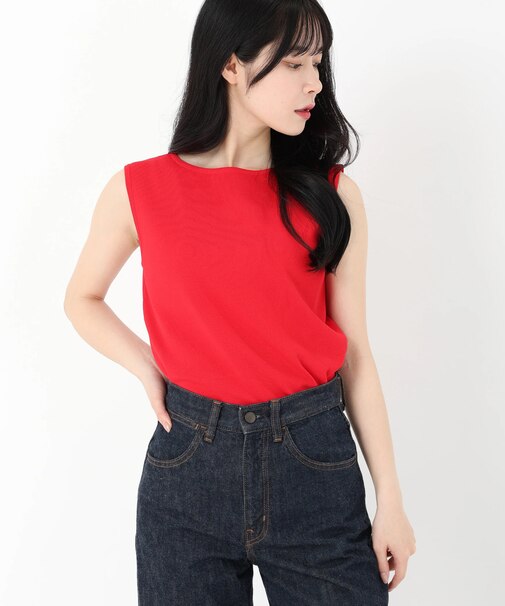 ミドル丈総針ニット