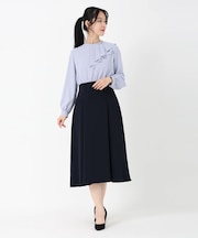 アシンメトリーフリルワンピース