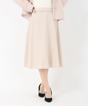 ウエストプリーツフレアスカート