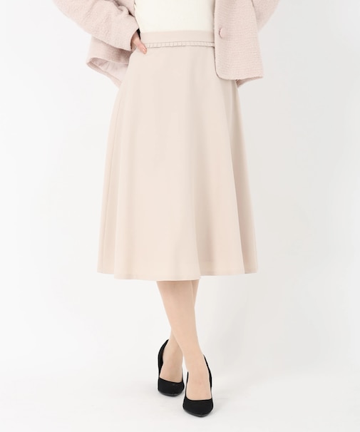 ウエストプリーツフレアスカート