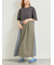 パッチワーク花柄ドッキングワンピース