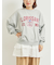 ミニ裏毛カレッジプリント+刺繍スウェット