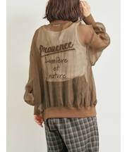 刺繍ロゴシアーカーディガン