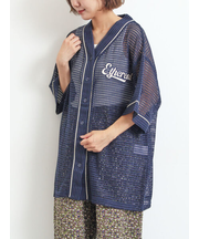 メッシュベースボールシャツ