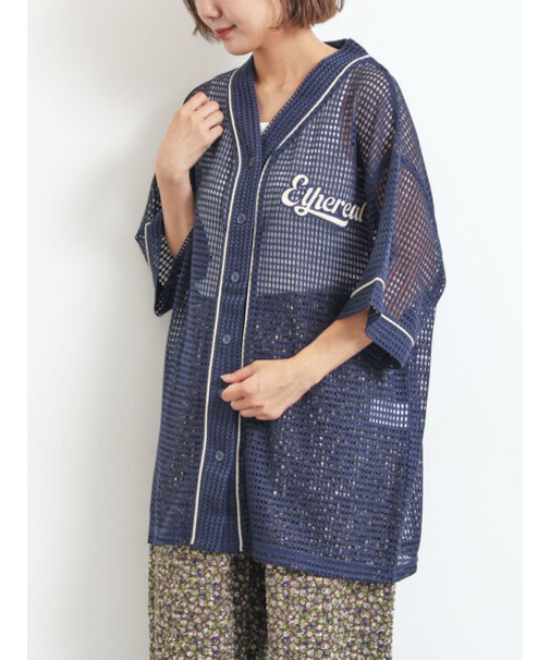 メッシュベースボールシャツ