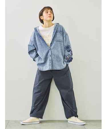 ベルト付きカーゴパンツ