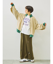 裏毛ダメージ加工ナロースカート