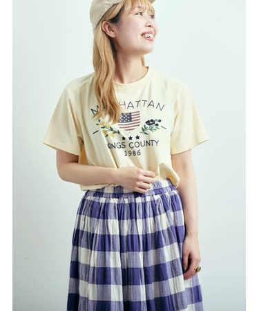 チェーン刺繍Tシャツ