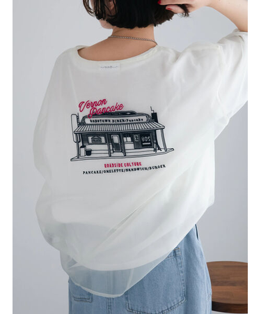 オーガンジー刺繍TシャツSET