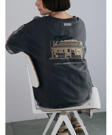 オーガンジー刺繍TシャツSET