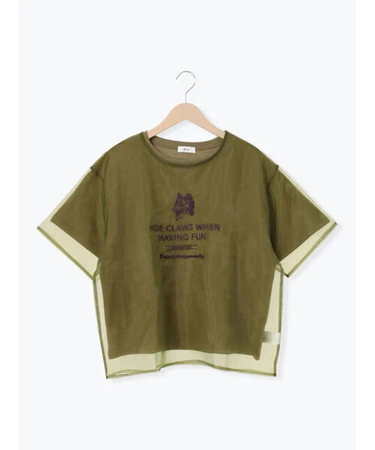オーガンジー刺繍TシャツSET