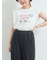 肩タックロゴプリントノースリーブ