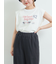 肩タックロゴプリントノースリーブ