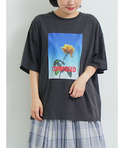 [接触冷感]バックシャーリング転写プリントTシャツ