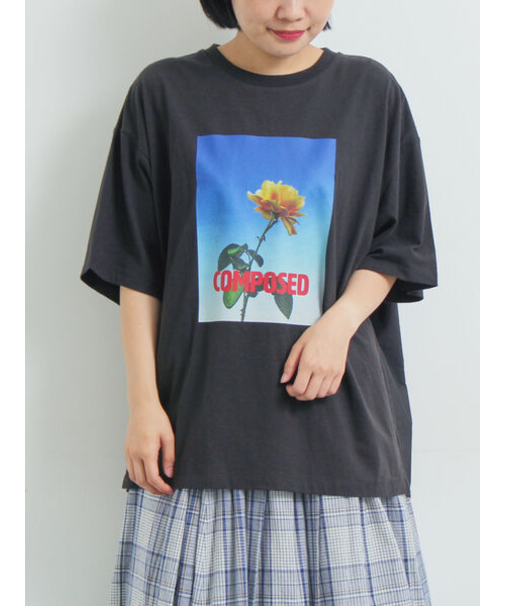 [接触冷感]バックシャーリング転写プリントTシャツ