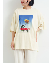 [接触冷感]バックシャーリング転写プリントTシャツ