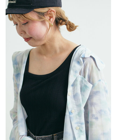 ランダムリブカップ付アシメキャミソール