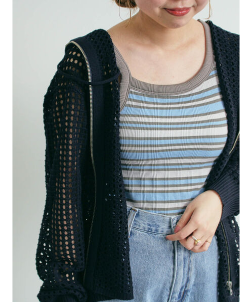 ランダムリブカップ付アシメキャミソール