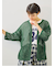 メッシュ編みZIPカーディガン