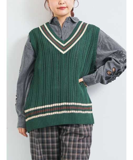ライン入りベスト