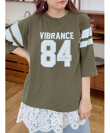 [接触冷感]ナンバリングプリントTシャツ