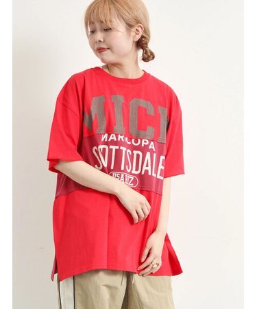 [接触冷感]リメイク風Tシャツ