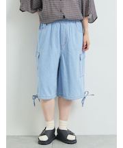 裾ドロストカーゴハーフパンツ