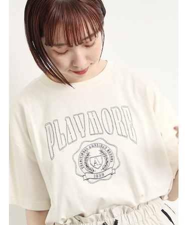 [接触冷感]刺繍ロゴアソートTシャツ