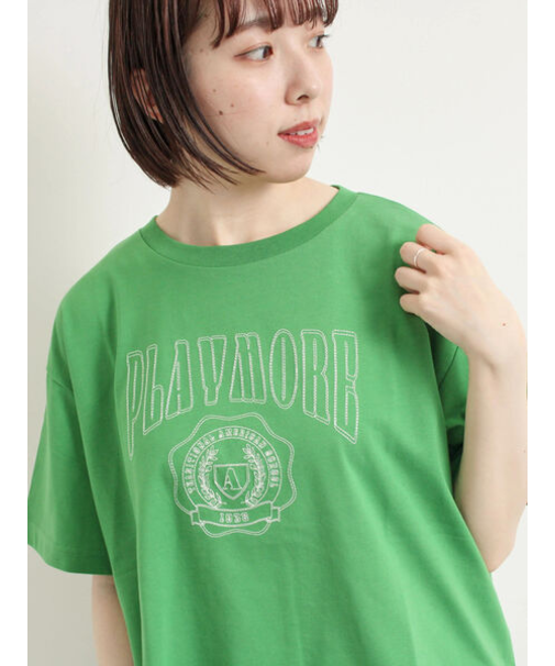 [接触冷感]刺繍ロゴアソートTシャツ