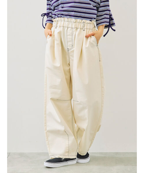 [接触冷感]配色ステッチパンツ