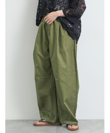 [接触冷感]配色ステッチパンツ