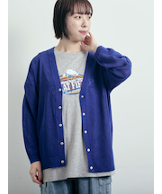 メッシュ編みVネックカーディガン