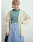 メッシュ編みVネックカーディガン