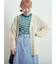 メッシュ編みVネックカーディガン