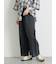 [接触冷感]裾スリットテーパードパンツ