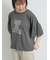 [接触冷感]袖メッシュプリントTシャツ