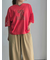 [接触冷感]袖メッシュプリントTシャツ