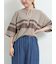 [接触冷感]編み上げラインTシャツ
